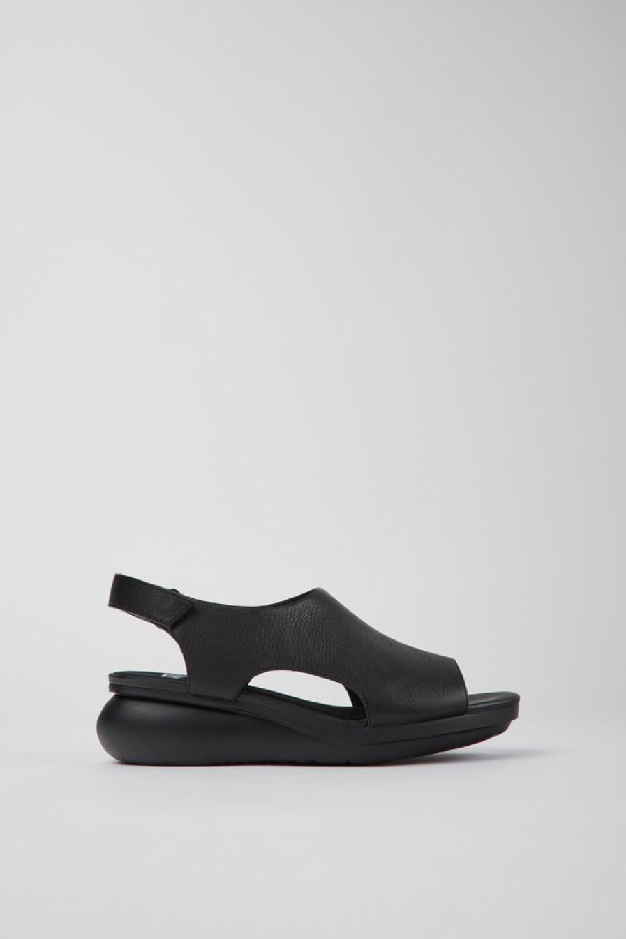 Camper Sandalias | Sandalias Negras De Piel Para Mujer