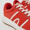 Camper Zapatillas | Sneaker De Tejido Roja Para Mujer