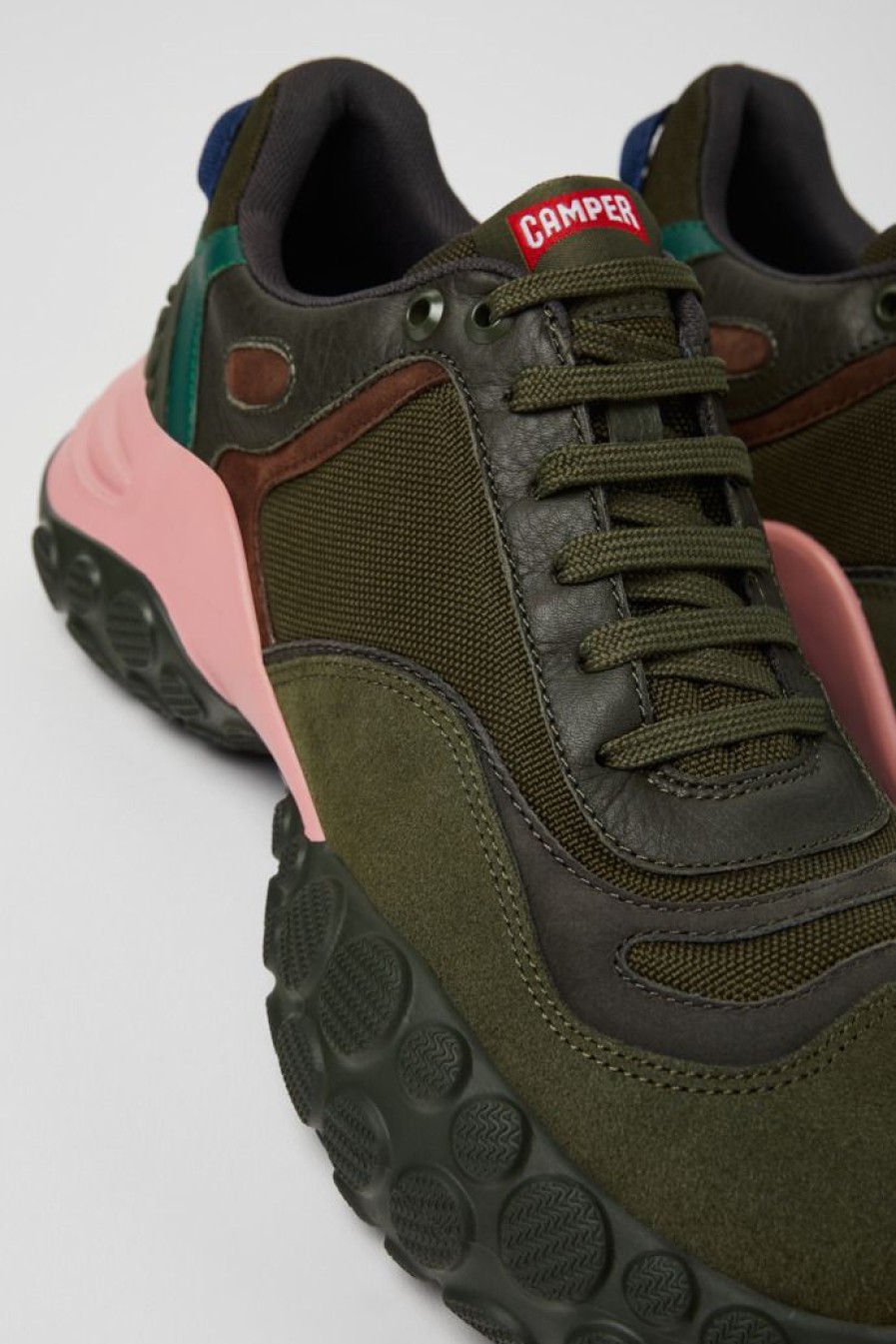 Camper Zapatillas | Sneaker Multicolor De Tejido Y Nobuk Para Hombre