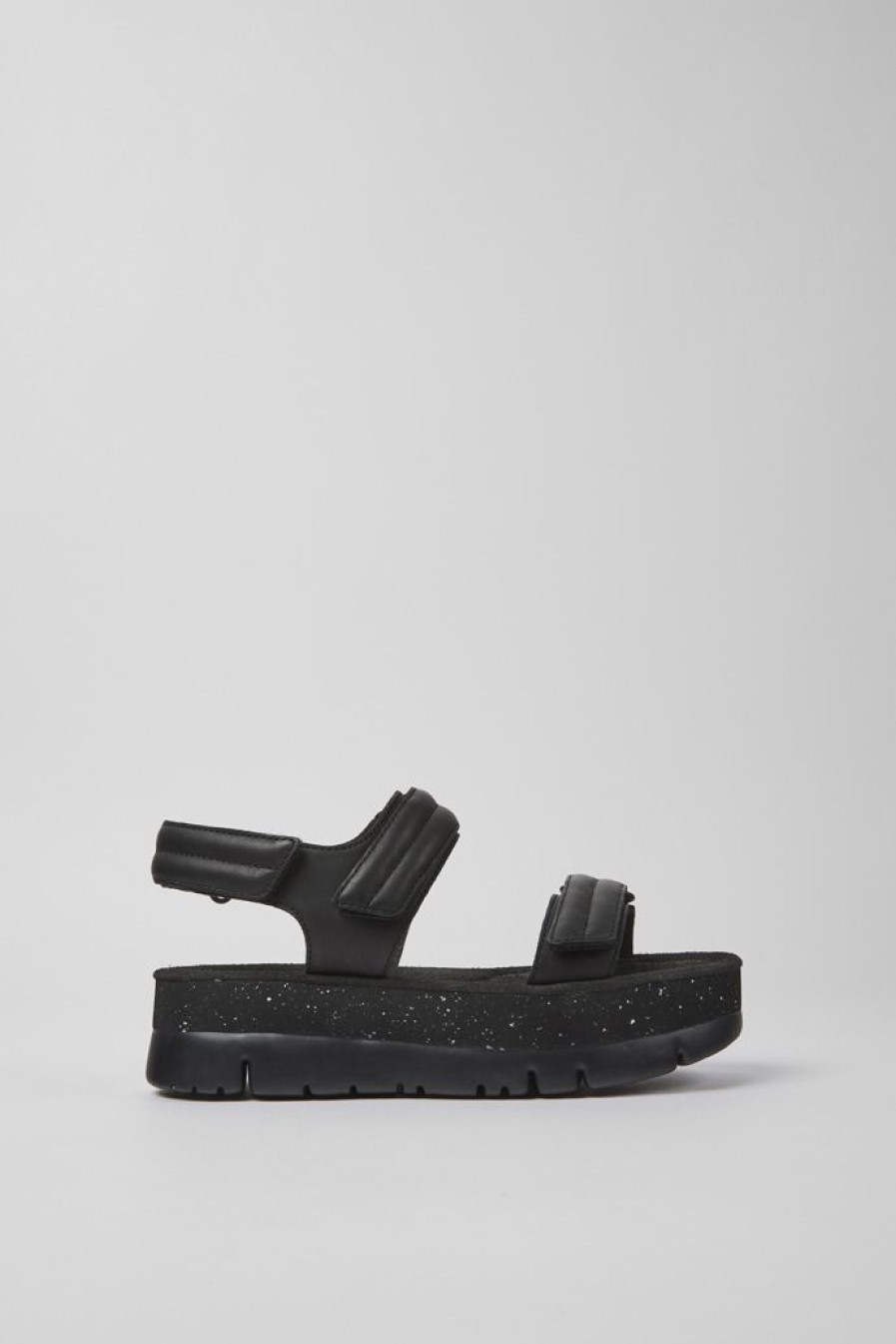 Camper Sandalias | Sandalias Negras De Piel Para Mujer