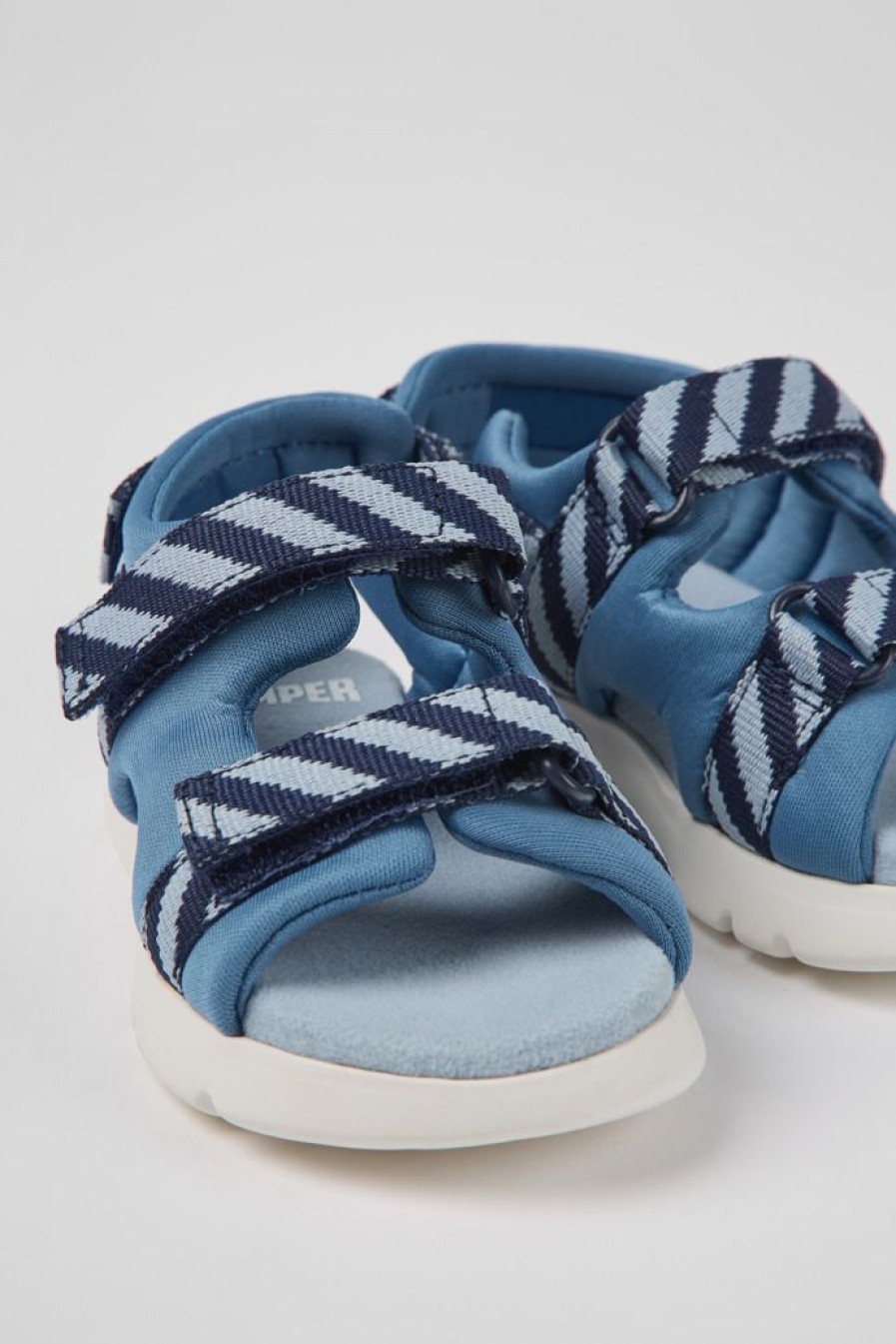 Camper Sandalias | Sandalias Azules De Tejido Para Ninos