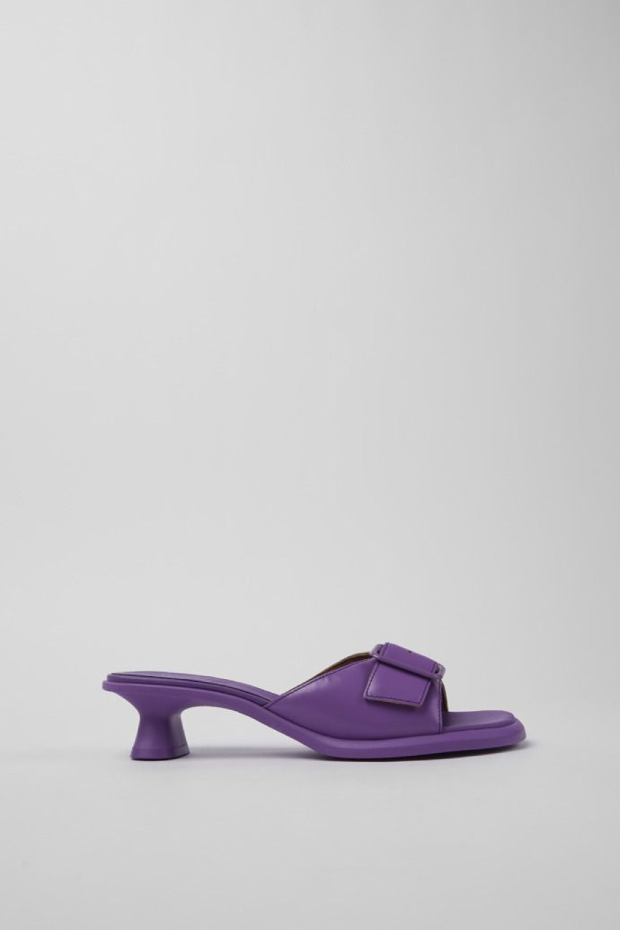 Camper Sandalias | Sandalia De Piel Violeta Para Mujer