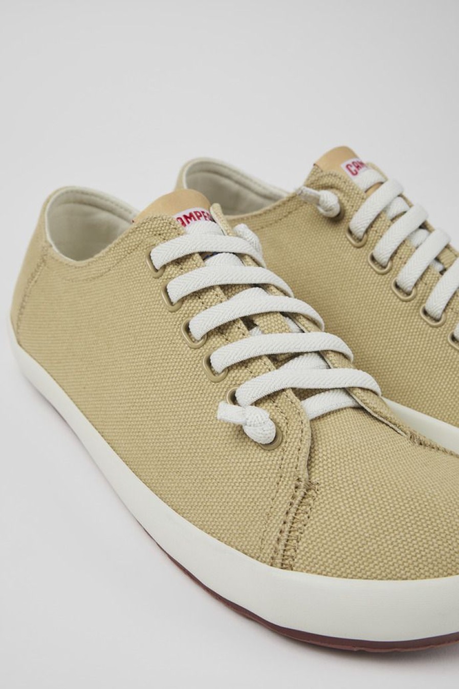 Camper Zapatillas | Sneaker De Tejido Beige Para Hombre