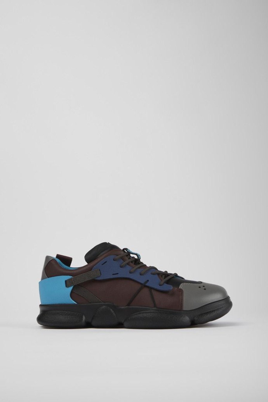 Camper Zapatillas | Sneakers Multicolores De Piel Y Tejido Para Hombre