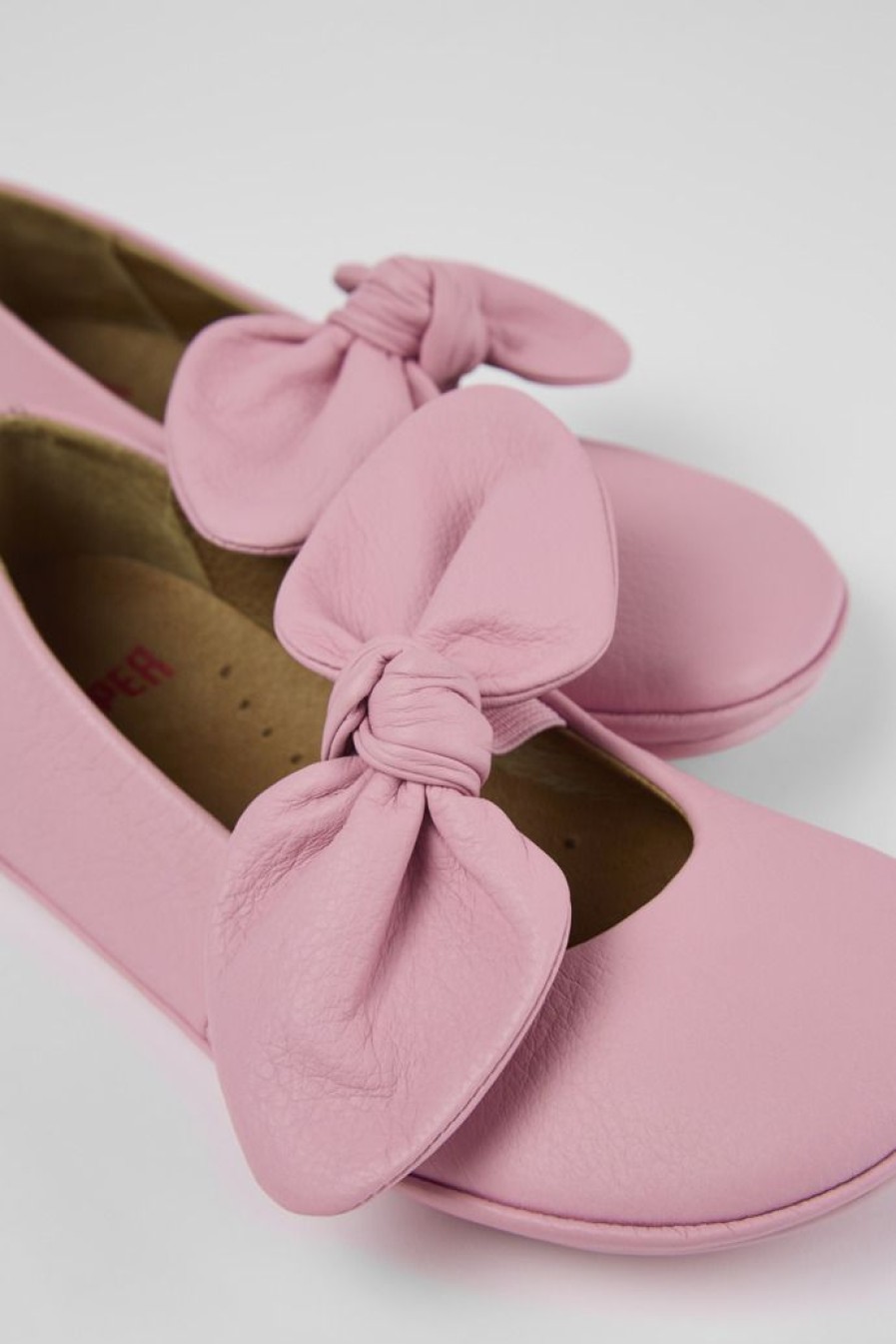 Camper Bailarinas | Merceditas Planas De Piel Rosas