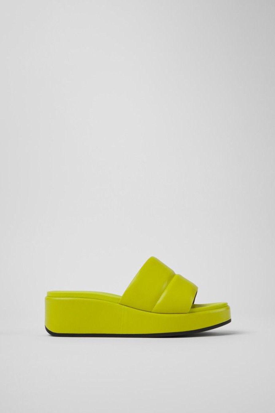 Camper Sandalias | Sandalias Verdes De Piel Para Mujer