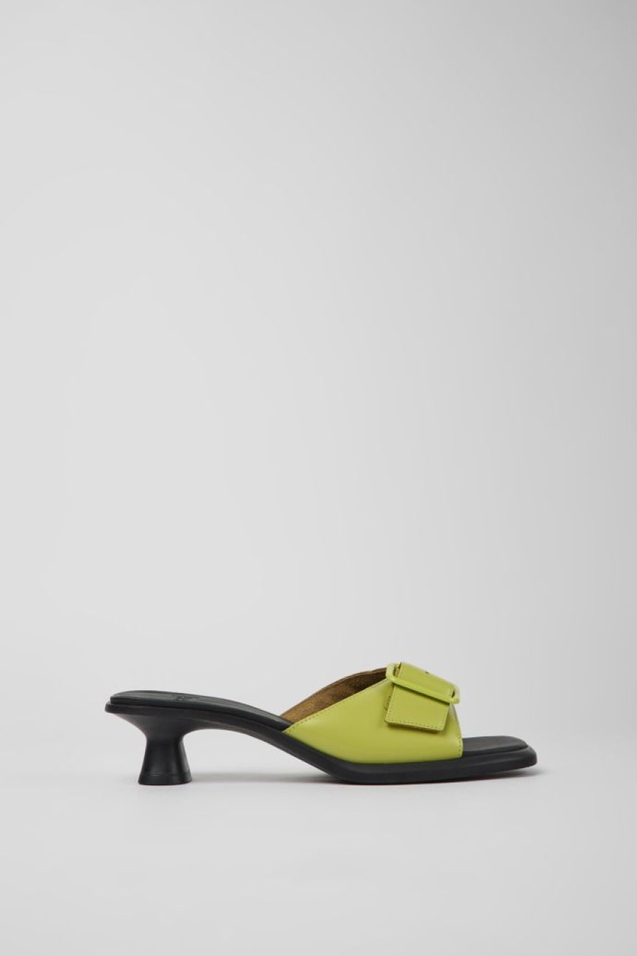 Camper Sandalias | Sandalias Verdes De Piel Para Mujer
