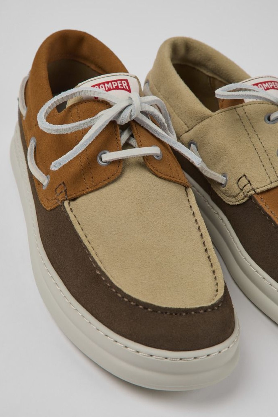 Camper Zapatos Casual | Sneakers Multicolores De Nobuk Para Hombre