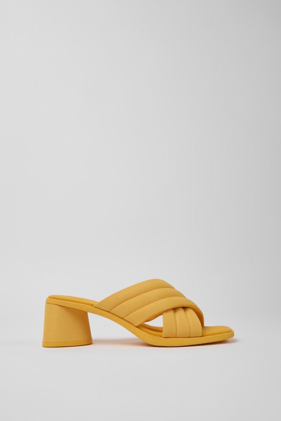 Camper Sandalias | Sandalias Naranjas De Tejido Para Mujer