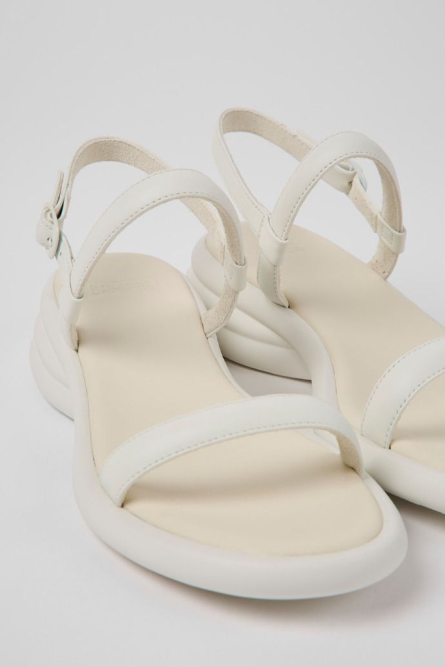 Camper Sandalias | Sandalias De Piel Blancas Para Mujer