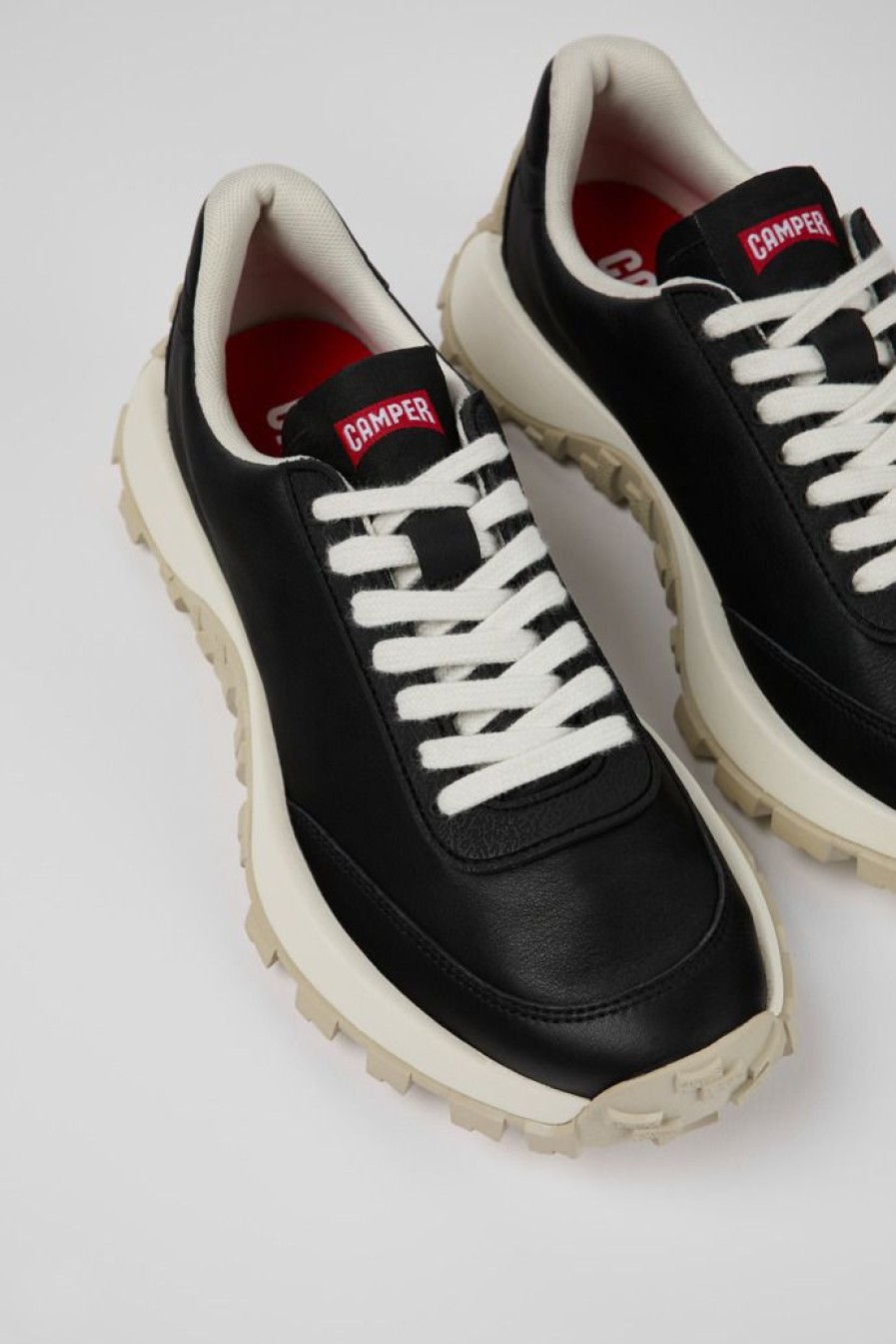 Camper Zapatillas | Sneaker De Piel/Tejido Negra Para Mujer