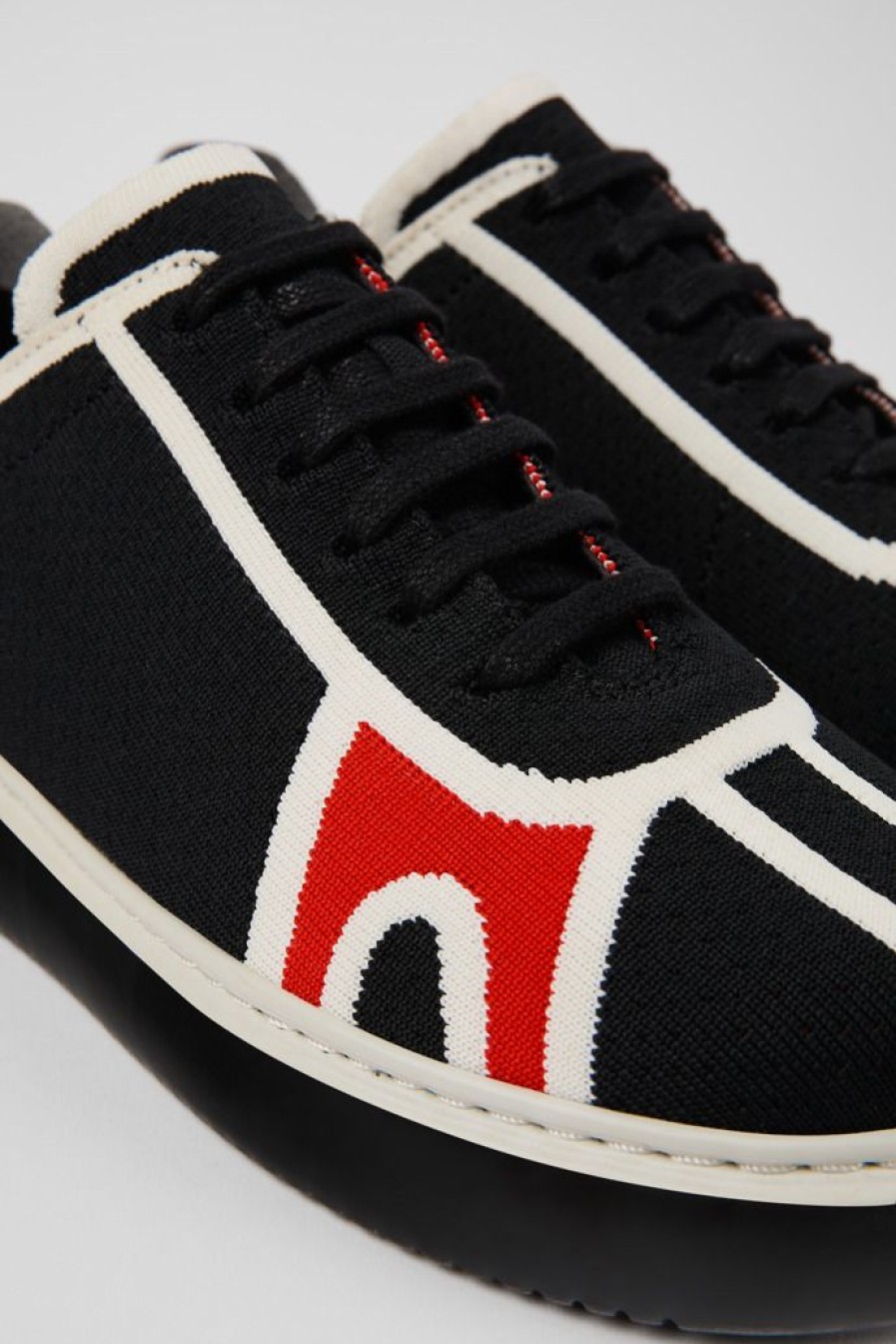 Camper Zapatillas | Sneaker De Tejido Negra Para Mujer