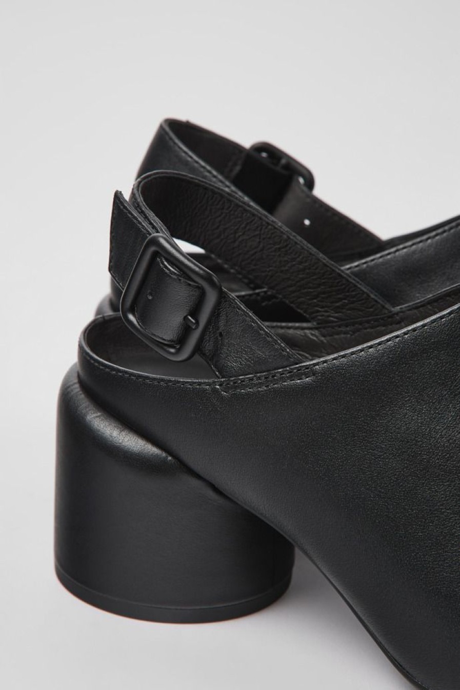Camper Zapatos De Tacon | Zapatos De Tacon Negros De Piel Para Mujer