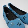Camper Bailarinas | Bailarinas Azules De Nobuk Para Mujer