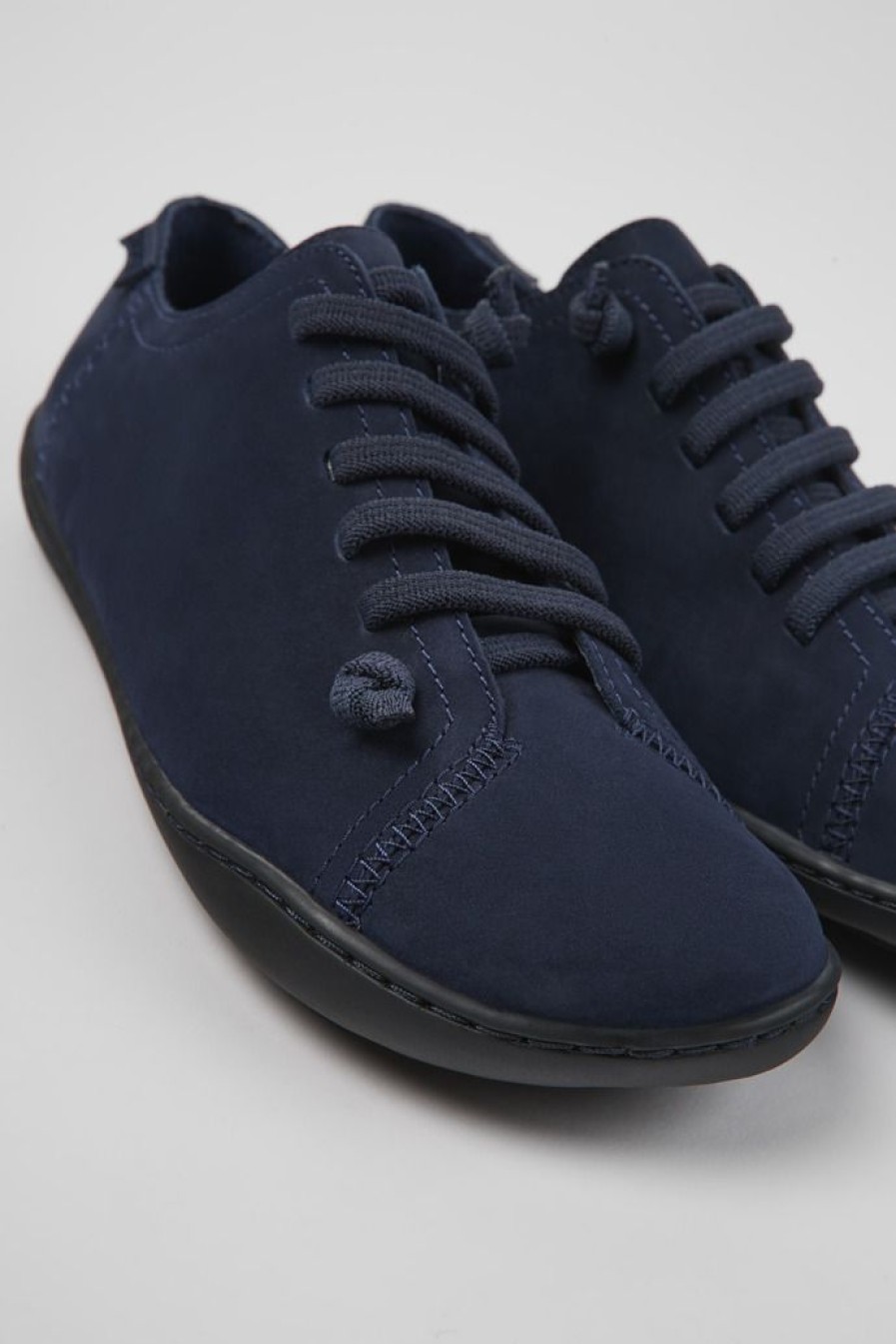 Camper Zapatos Casual | Zapatos Azules De Nobuk Para Mujer