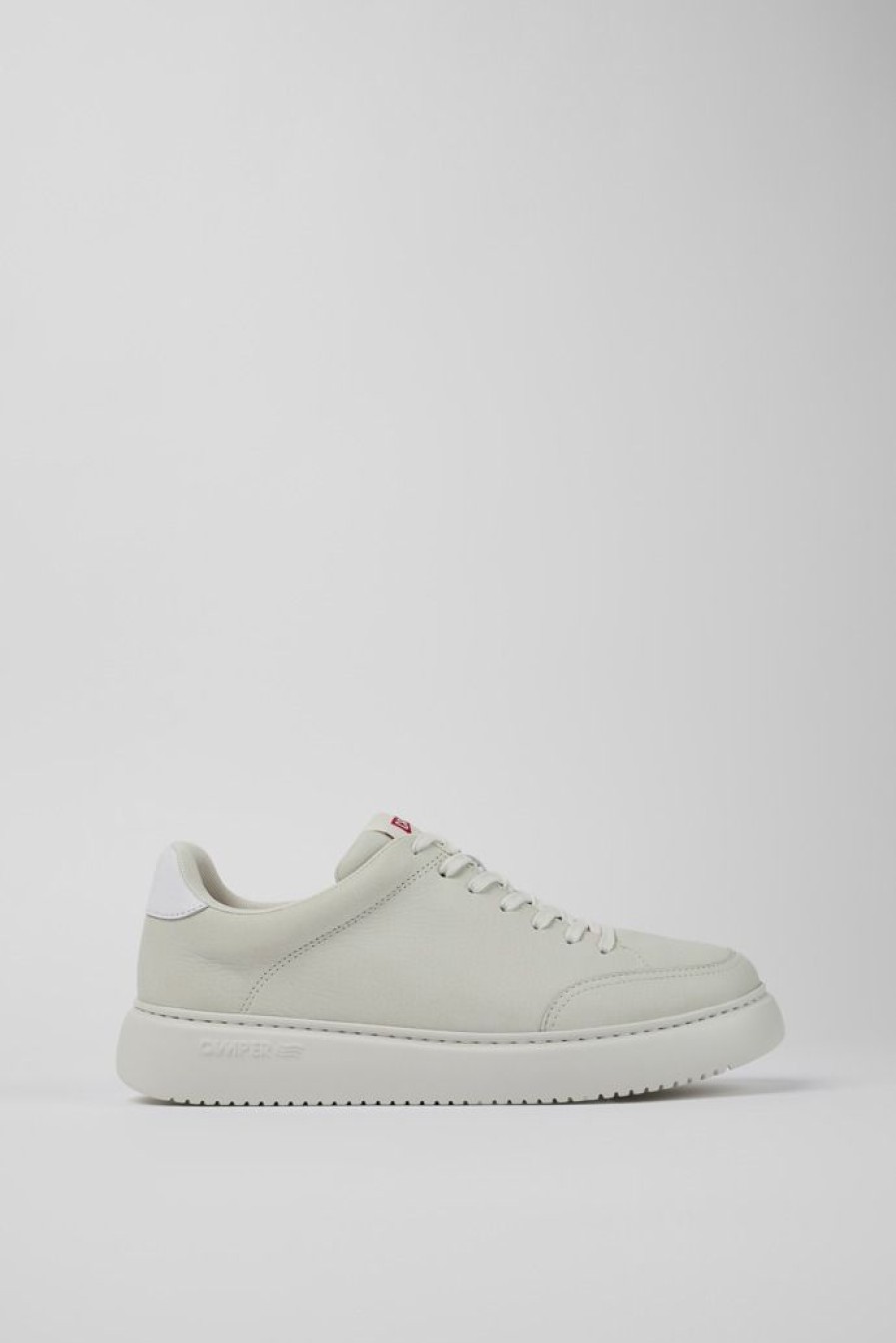 Camper Zapatillas | Sneakers Blancas De Piel Sin Tenir Para Hombre