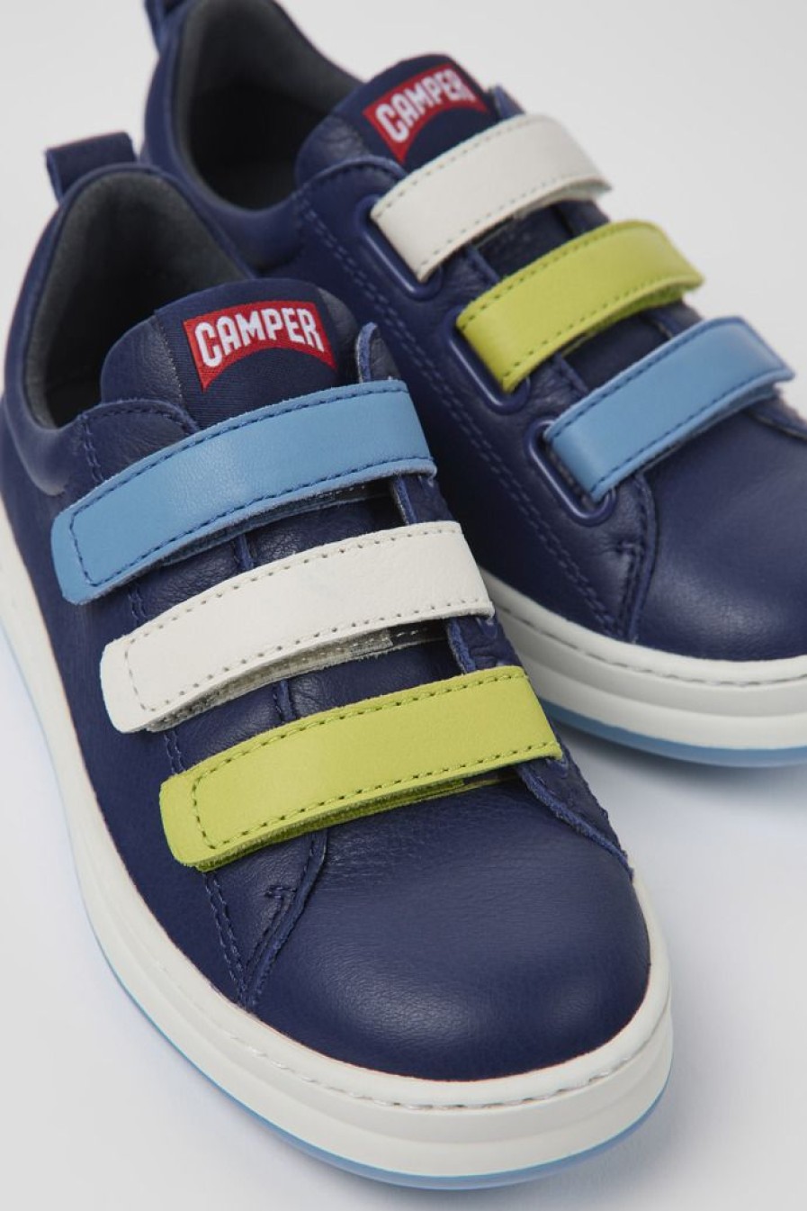 Camper Zapatillas | Sneakers Azules De Piel Para Ninos