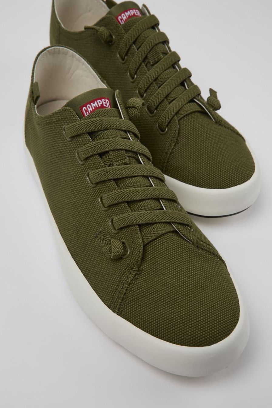 Camper Zapatillas | Sneaker De Tejido Verde Para Hombre