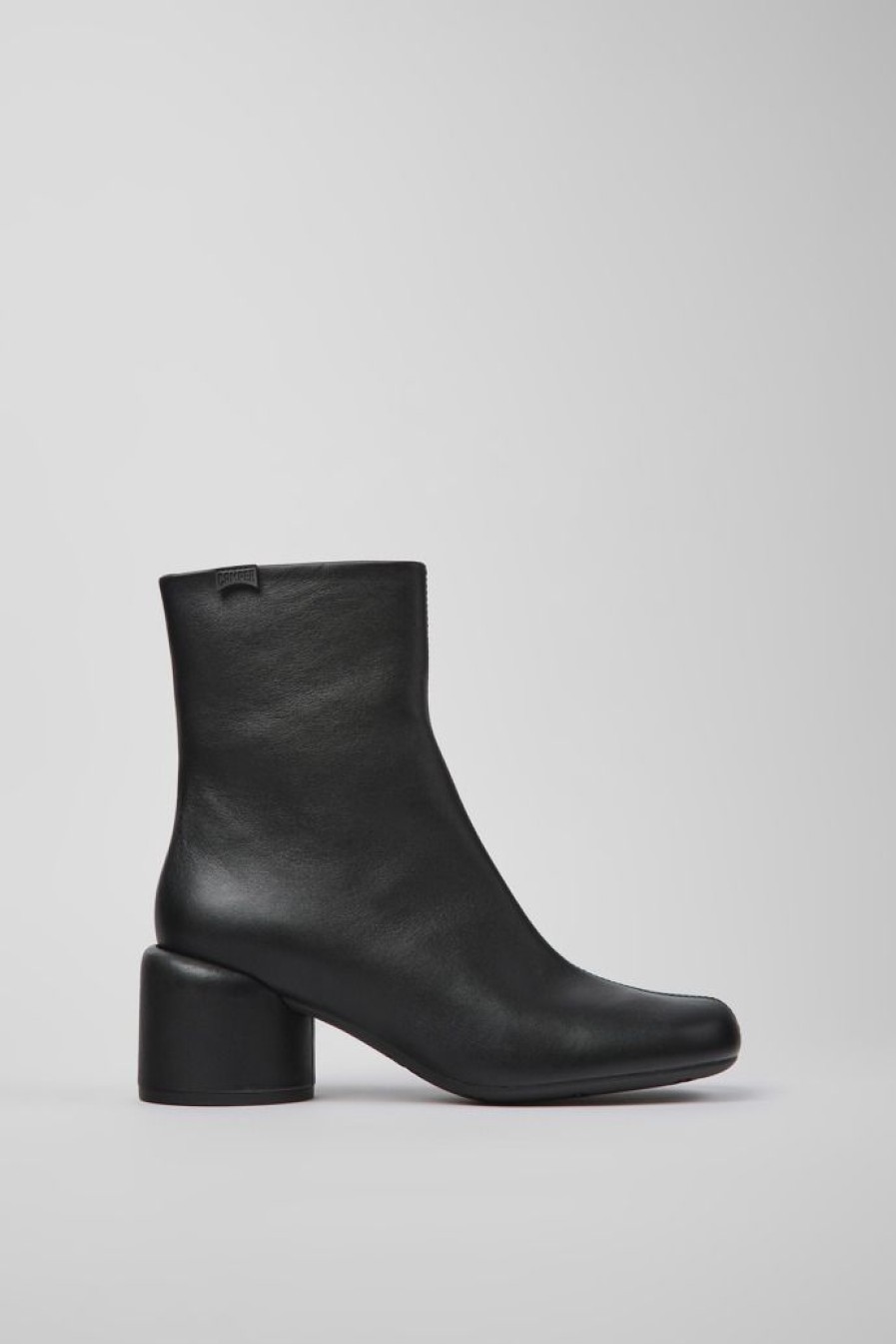Camper Zapatos De Tacon | Botas Negras De Piel Para Mujer