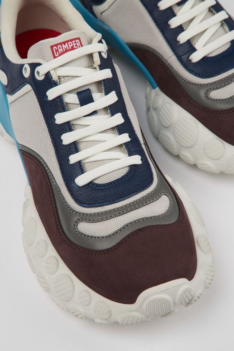Camper Zapatillas | Sneaker Multicolor De Tejido Y Nobuk Para Hombre